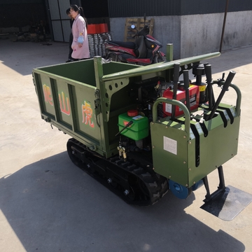 Hydraulic Mini Crawler Dumper , Self Loading Mini Dumper 0.8T Horsepower