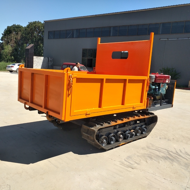 2 Ton Mini Rubber Track Transporter Dumper Truck Simple Operation